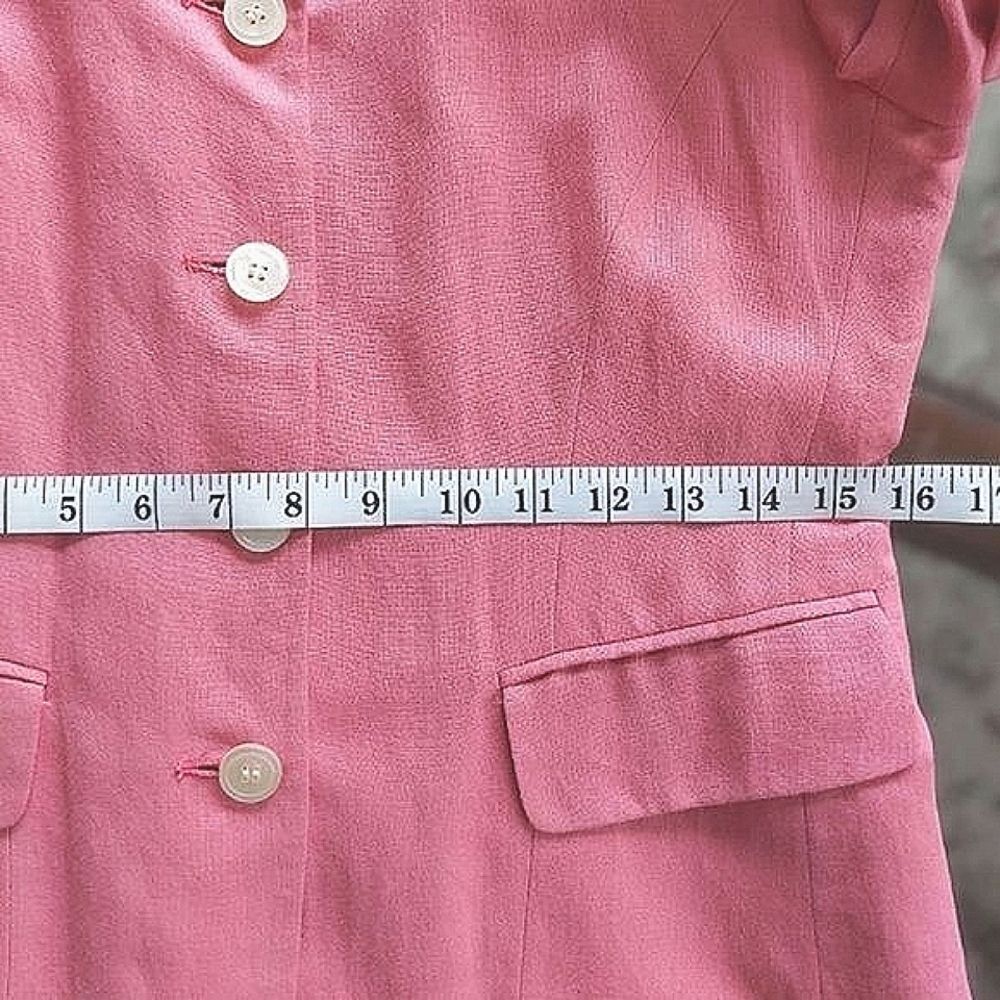 Vtg Anne Taylor rose pink linen blend blazer - Picture 10 of 13